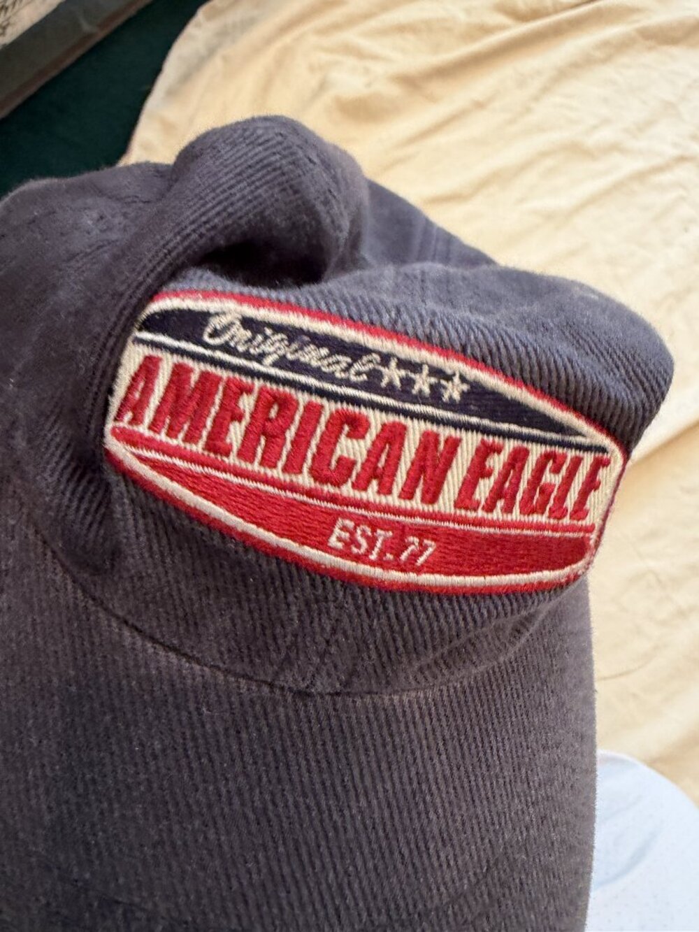 American Eagle Outfitters Navy Patch Baseball Cap